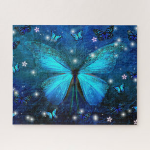 Blue Butterfly Jigsaw Puzzle