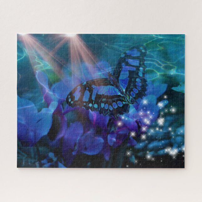 Blue Butterfly Jigsaw Puzzle (Horizontal)