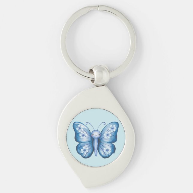 Blue Butterfly Keychain (Front)