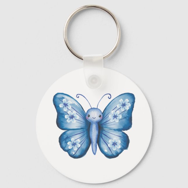 Blue Butterfly Keychain (Front)