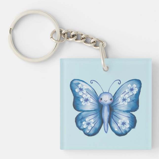 Blue Butterfly Keychain (Front)