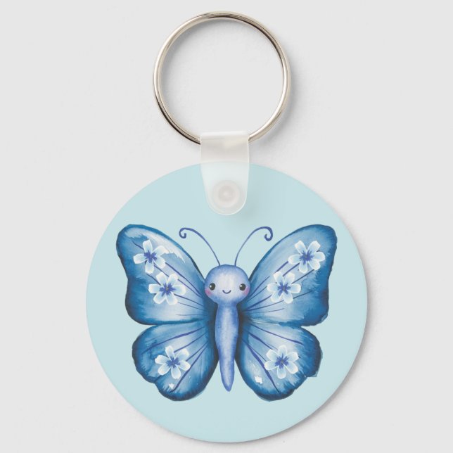 Blue Butterfly Keychain (Front)