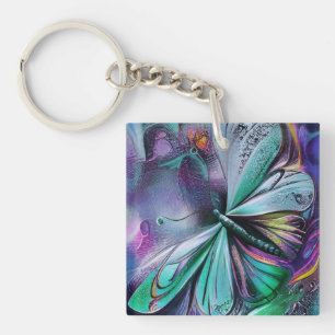 Blue Butterfly Keychain