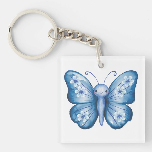 Blue Butterfly Keychain (Front)