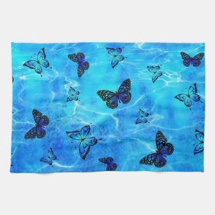 Blue Butterfly Kitchen Towel