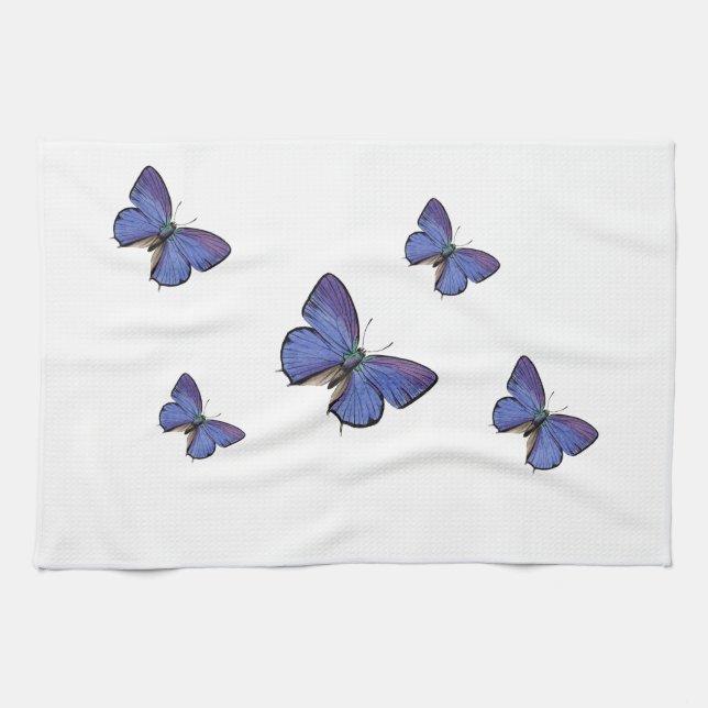 blue butterfly kitchen towels (Horizontal)
