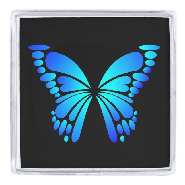 Blue Butterfly Lapel Pin