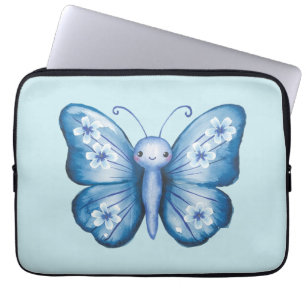 Blue Butterfly Laptop Sleeve