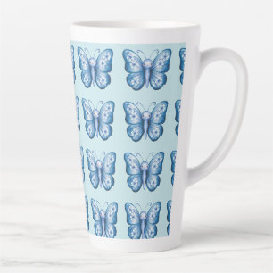 Blue Butterfly Latte Mug