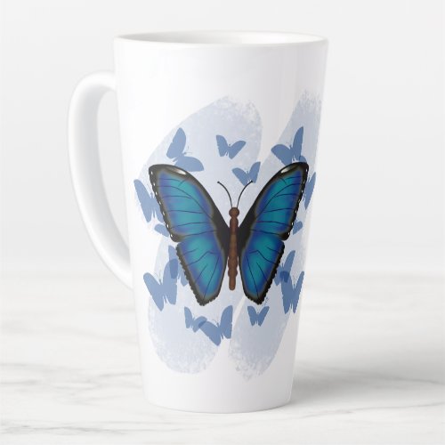 Blue Butterfly - Latte Mug