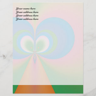 Blue Butterfly Letterhead