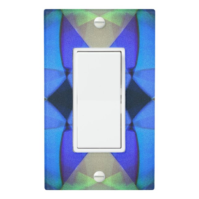 Blue Butterfly Light Switch Cover (In Situ)