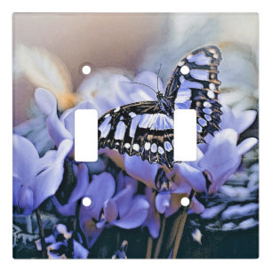 Blue Butterfly Light Switch Cover