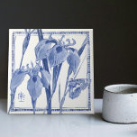 Blue Butterfly Lily Wall Decor Art Nouveau Lilies Ceramic Tile<br><div class="desc">Birds and butterflies among branches by Messrs. Thomas Latham Boote and Richard Boote 1870, who commenced at the Central Pottery, Burslem, their original manufacture being Parian sculptures, vases, and later tiles. Signed "MB." The manufacture of tiles, which had then been revived by Messrs. Minton, Hollins & Co., of Stoke-on-Trent, attracted...</div>