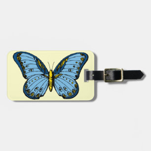 Blue Butterfly Luggage Tag