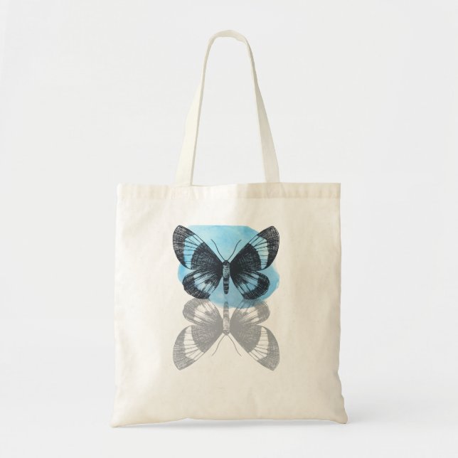Blue butterfly magic. tote bag (Front)