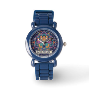 Blue Butterfly Mandala 'Elevate Your Soul' Watch