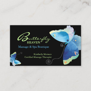Blue Butterfly Massage Therapy Appointment Cards