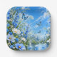 Blue Butterfly Meadow Floral Nature Square Paper Plates