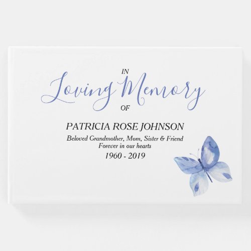 Blue Butterfly Memorial Funeral Remembrance