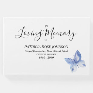 Personalised Glitter Butterfly Wedding Guest Book Anniversary Party 