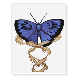 Blue Butterfly Metamorphosis Tattoo