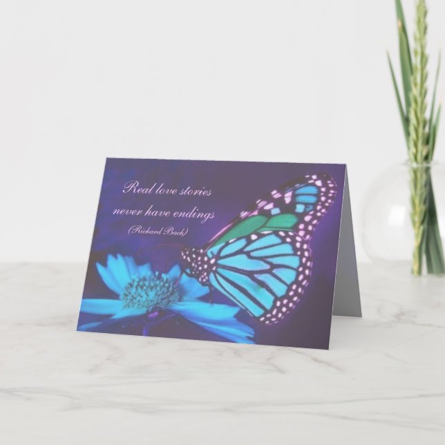 Blue Butterfly Mother's Day Card (Front)