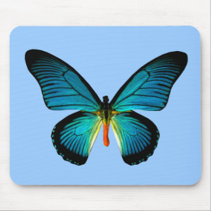 Blue Butterfly Mouse Pad