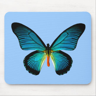 Blue Butterfly Mouse Pad