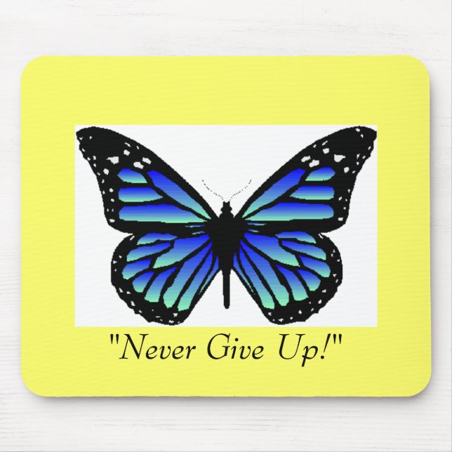 blue butterfly, mouse pad (Front)