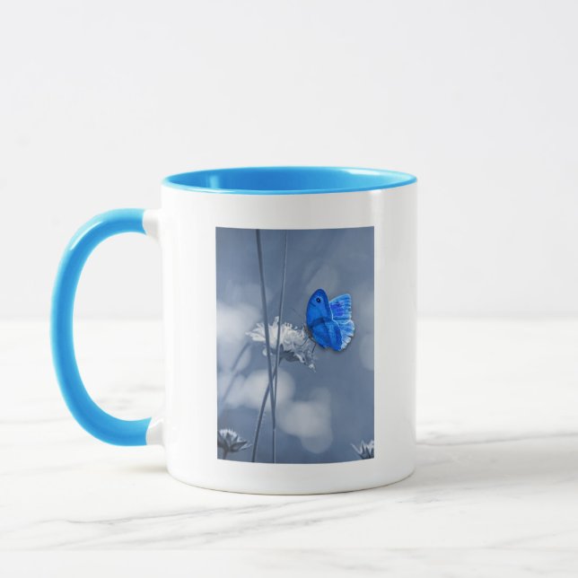 Blue butterfly mug (Left)