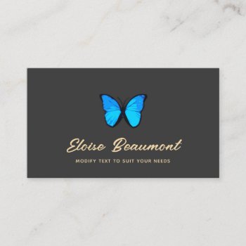 Blue Butterfly Nature Business Card by sm_business_cards at Zazzle
