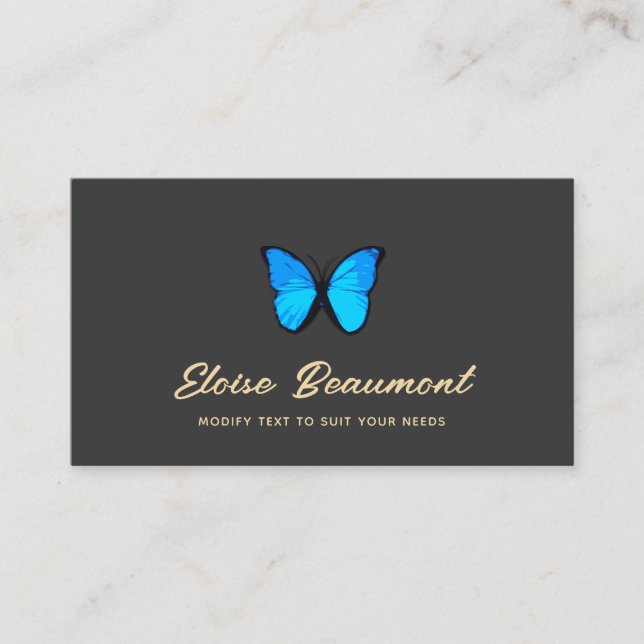 Blue Butterfly Nature Business Card (Front)