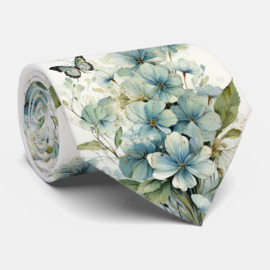 Blue Butterfly Neck Tie