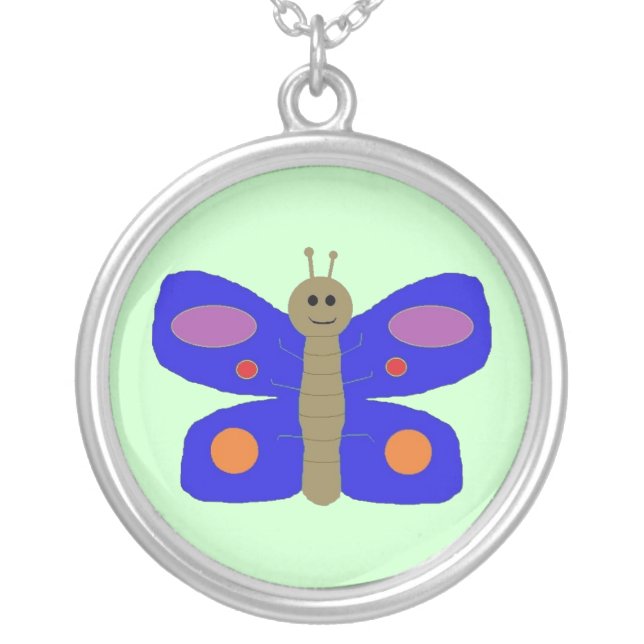 Blue Butterfly necklace (Front)