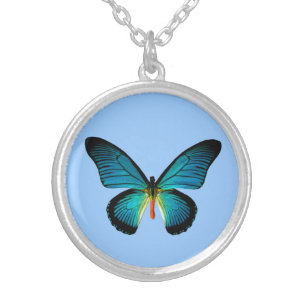 Blue Butterfly Necklace