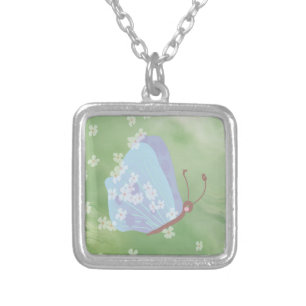 Blue Butterfly Necklace