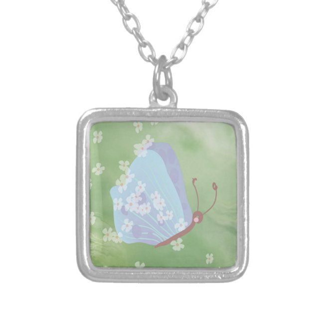 Blue Butterfly Necklace (Front)