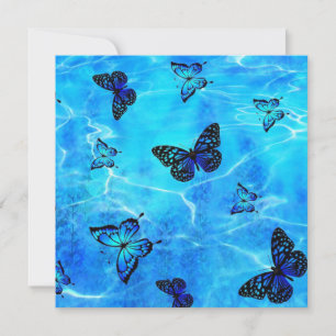 Blue Butterfly Note Card