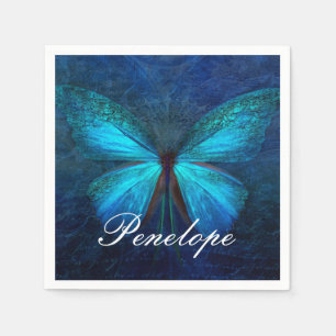 Blue Butterfly of Joy & Luck Napkins