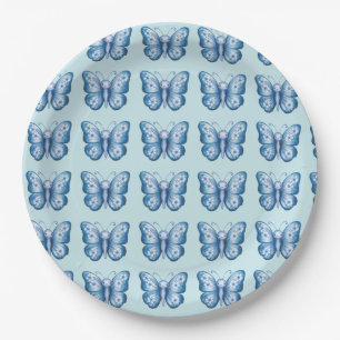 Blue Butterfly Paper Plates
