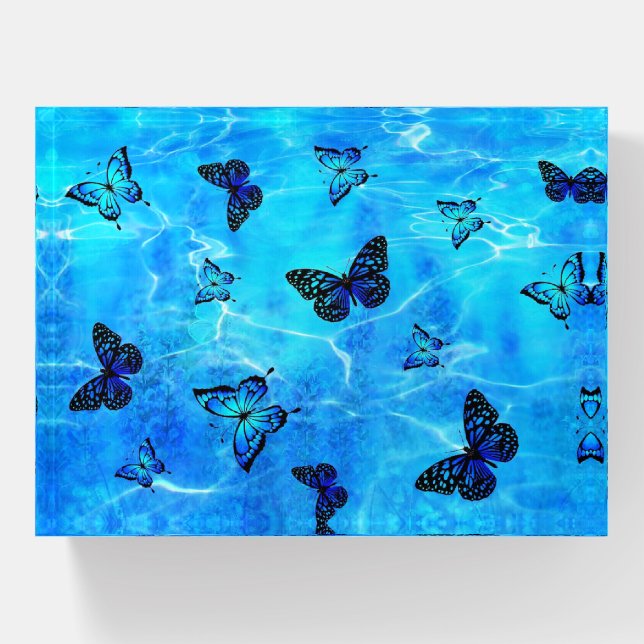 Blue Butterfly Paperweight (Front)