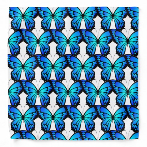 Blue Butterfly Pattern Bandana