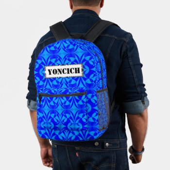 Blue Butterfly Pattern By Kenneth Yoncich Printed Backpack by KennethYoncich at Zazzle