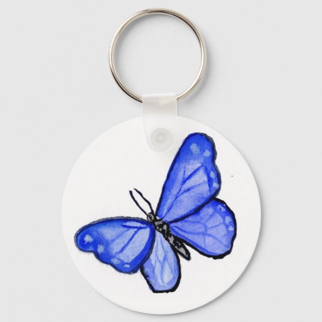 Blue Butterfly Pendant Keychains (Front)