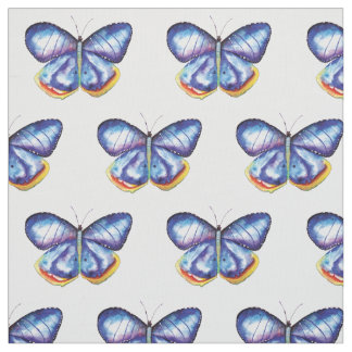 Blue Butterfly Pima Cotton (54" width) Fabric