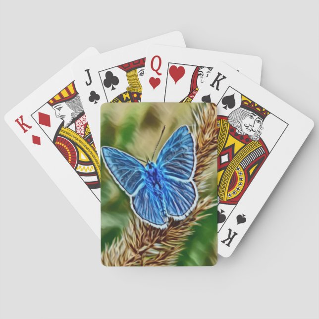 Blue Butterfly Poker Cards (Back)