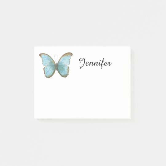 Blue Butterfly Postit Notes