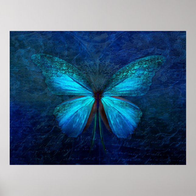 Blue Butterfly Poster (Front)