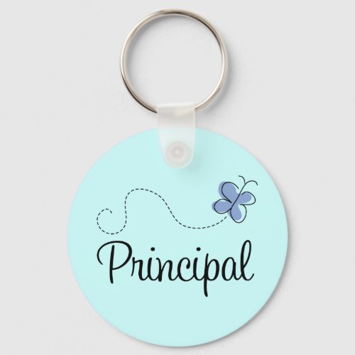 Blue Butterfly Principal Gift Keychain